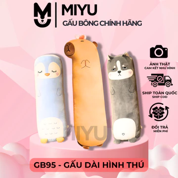 Gối Ôm Bông Dài MIYU Hình Thú & Trái Cây Cute – Gối Ôm Cappybara - Gối Ôm Khủng Long Mềm Mịn Cho Bé và Người Lớn