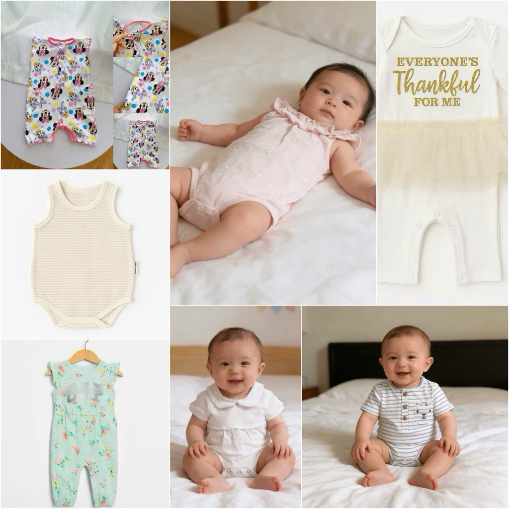 Body Hè Bé Gái Thêu Hàng Xuất Dư Cao Cấp Size 0-18M (3-11kg) – Bodysuit Trẻ Em C1484 L006 L068 L056 F0945