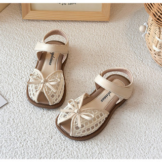 Sz 23-30 Dép Quai Hậu Dép Xăng Đan Quai Lưới Phối Nơ Công Chúa Cho Bé Gái K164