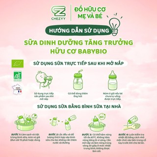 Sữa nước dinh dưỡng tăng trưởng hữu cơ Babybio cho bé 250ml 10-36 tháng