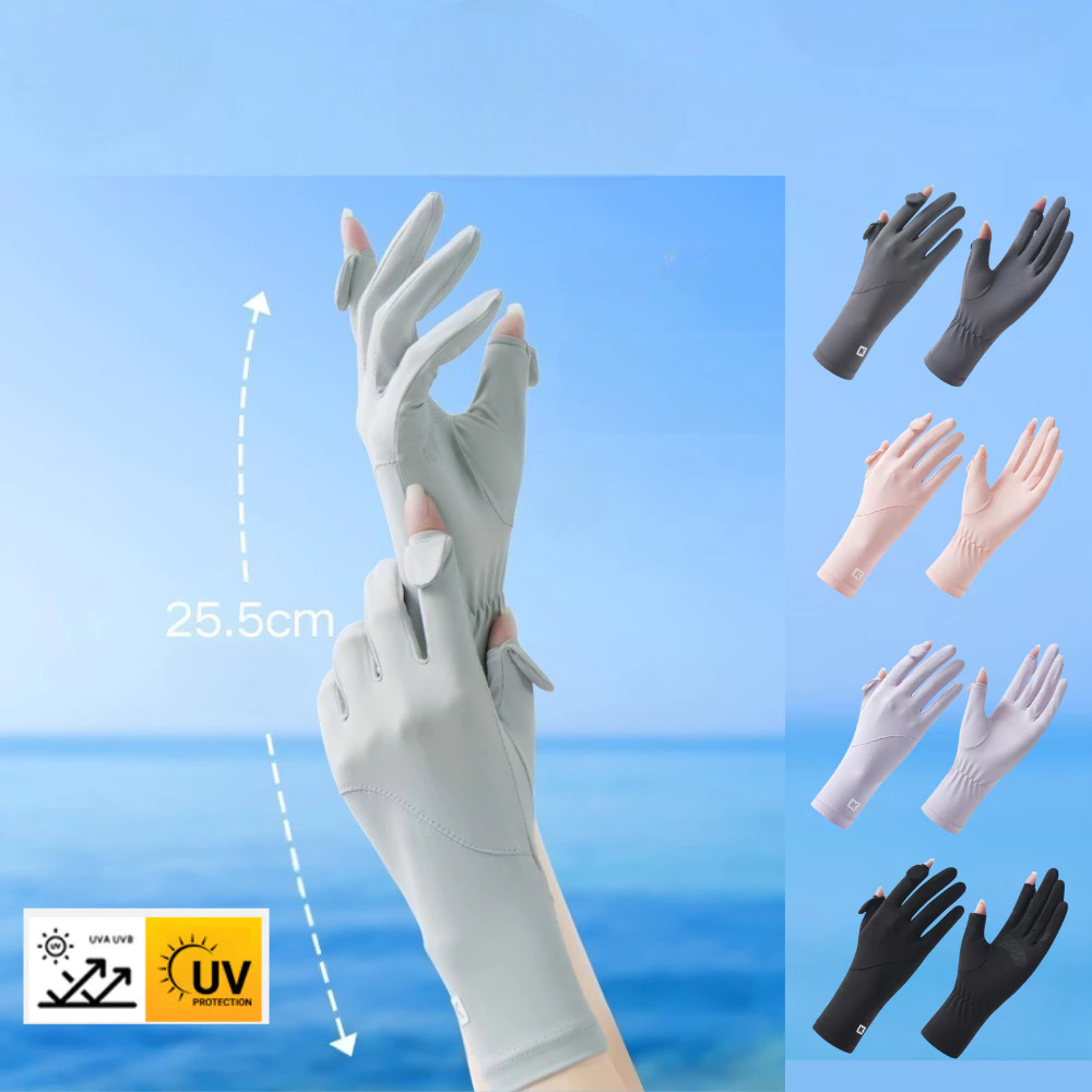 [Peinn] Gang tay nữ chống nắng , chống tia uv vải lụa lạnh bo viền UPF50+ GTA08