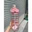 bình nước chia vạch 2 lít nhựa trong suốt an toàn nhắc nhở thời gian uống nước