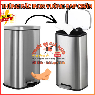 🛒📍THÙNG RÁC INOX PHỦ NANO GIẢM CHẤN HÌNH VUÔNG NHIỀU KÍCH THƯỚC C-027