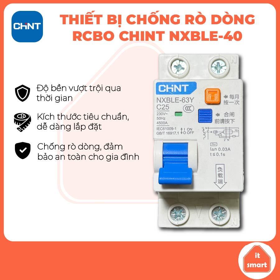 Aptomat chống rò Chint RCBO
