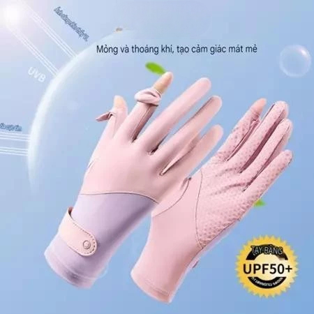 [Peinn] Găng Tay Chống Nắng UPF50+ Chống Tia UVA UVB Mỏng Nhẹ Thun Lạnh Thoáng Khí Mở Đầu Ngón Tay Cảm Ứng GTA06
