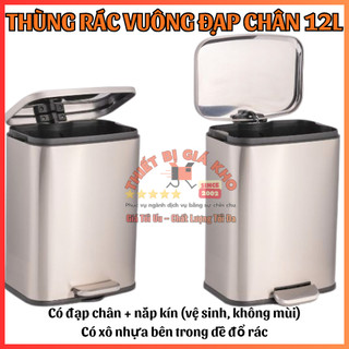 🛒📍THÙNG RÁC INOX PHỦ NANO GIẢM CHẤN HÌNH VUÔNG NHIỀU KÍCH THƯỚC C-027