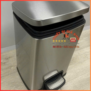 🛒📍THÙNG RÁC INOX ĐẠP CHÂN HÌNH VUÔNG SIZE LỚN 50L CAO CẤP