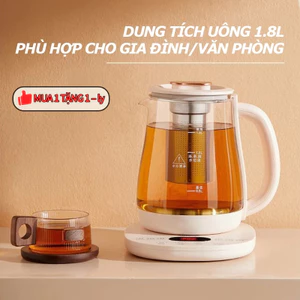 Ấm Đun Siêu Tốc 1.8L, Ấm Pha Trà, Bảng Điều Khiển Tiếng Việt, Thích Hợp Để Đun Nước, Giữ Ấm