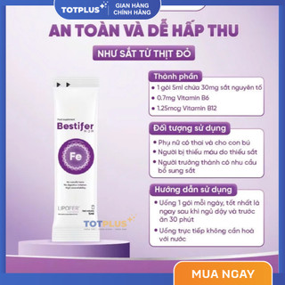 Sắt Bestifer Mom - Bổ Sung Sắt Dễ Hấp Thu, Giảm Thiếu Máu, Không Táo Bón