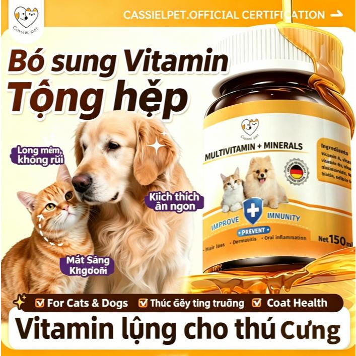 Cassiel Pet Vitamin Tổng Hợp Giúp Kích Tăng Dề Kháng Thích Sựthèm Kích Trọng Thiết Yếu Cho Chó Và Mèo