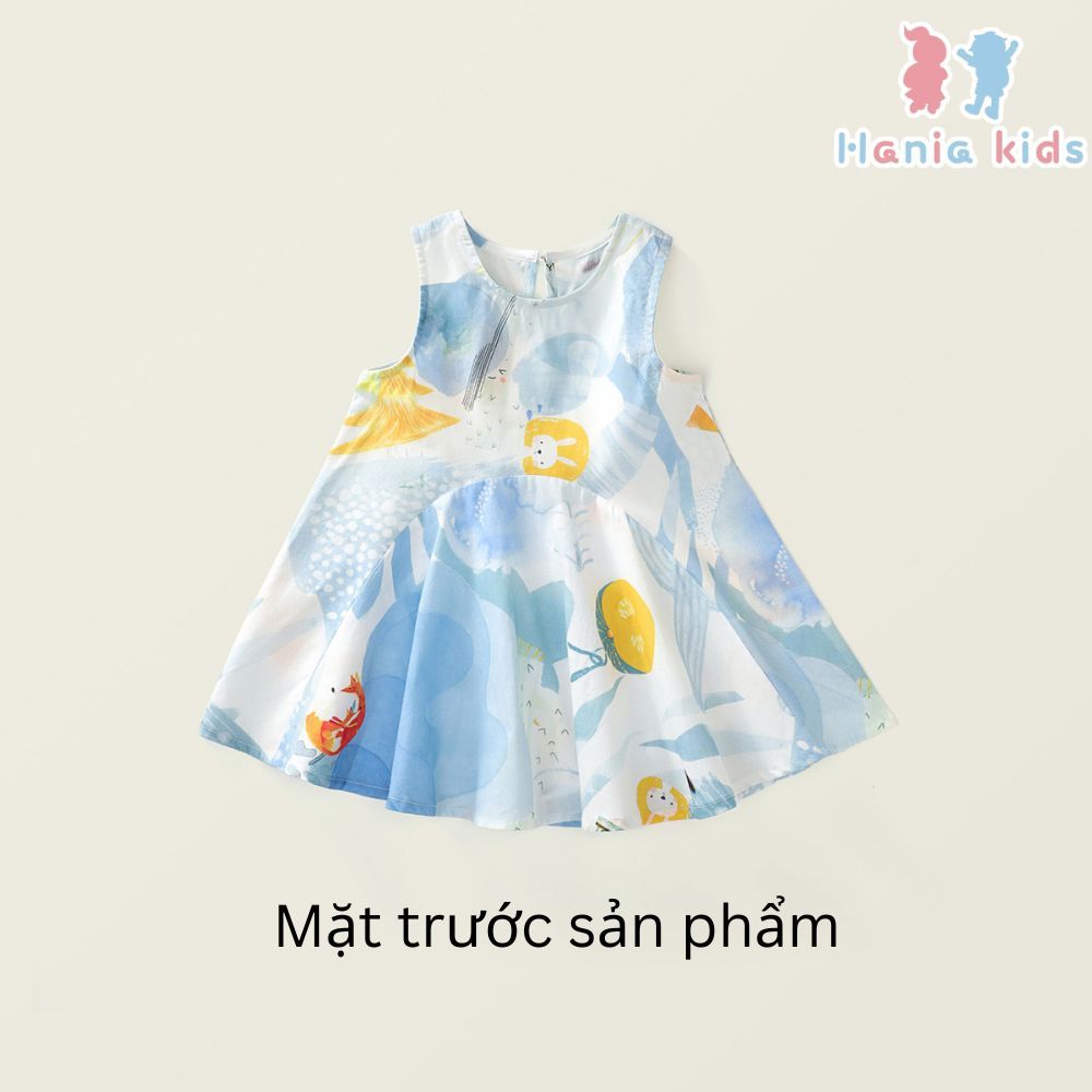 Váy Cho Bé Gái, Váy Suông Sát Nách Cho Bé Gái Họa Tiết Đáng Yêu Dáng Xòe Chất Liệu Mềm Mại