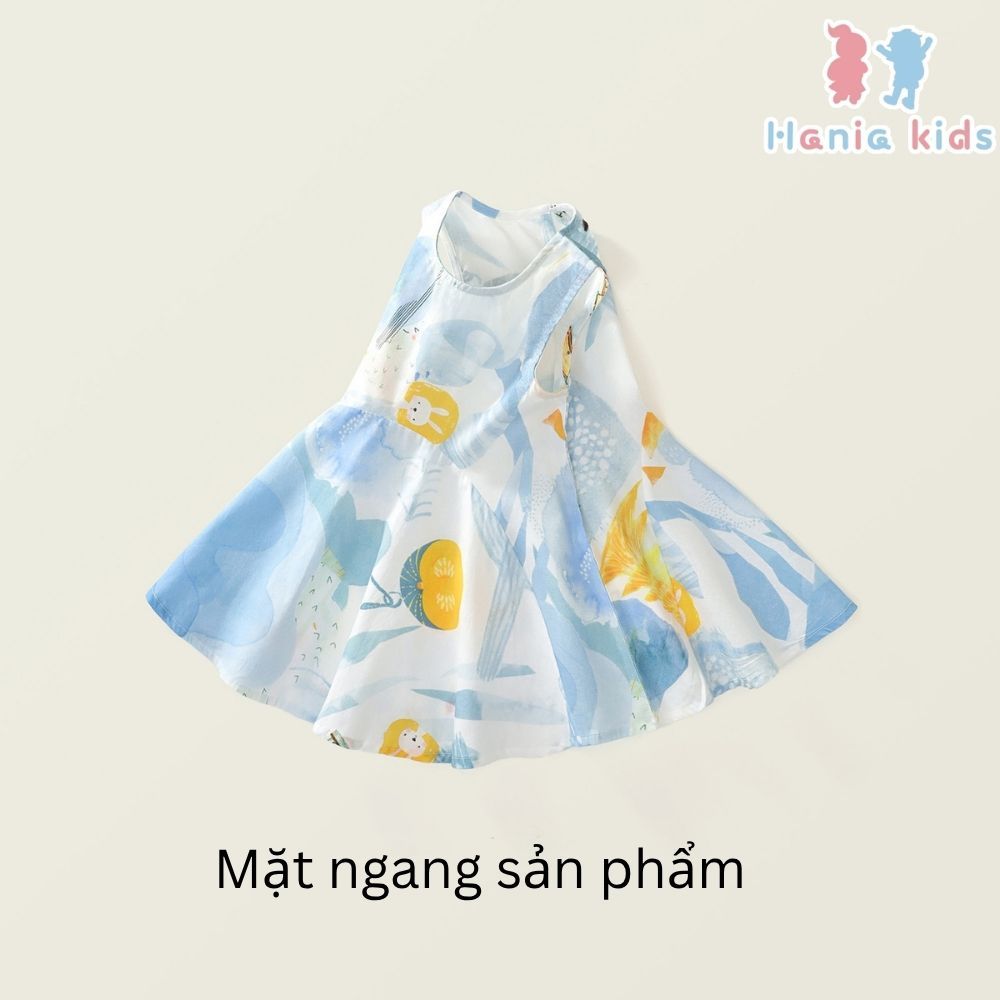 Váy Cho Bé Gái, Váy Suông Sát Nách Cho Bé Gái Họa Tiết Đáng Yêu Dáng Xòe Chất Liệu Mềm Mại