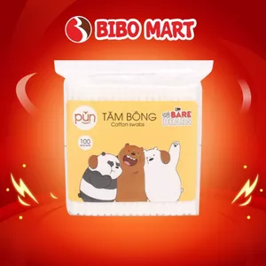 Tăm Bông Cho Bé Sơ Sinh Pun Sợi Bông Mềm Mại Thấm Hút Làm Sạch Tốt - Bibo Mart