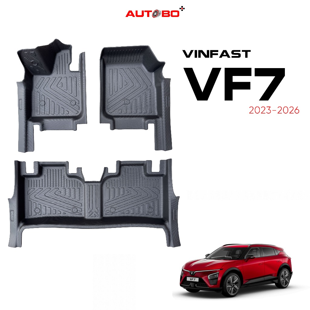 Thảm Lót Sàn TPE FUMO Cao Cấp Vinfast VF7 2023 – 2026 Tràn Viền Không Thấm Nước, Không Mùi