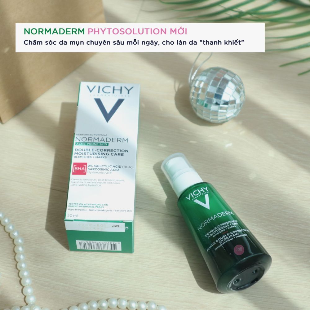 [HÀNG CHÍNH HÃNG][Tặng Mặt Nạ] Kem Dưỡng Giảm Mụn & Phục Hồi Da Vichy Normaderm Phytosolution 50ml