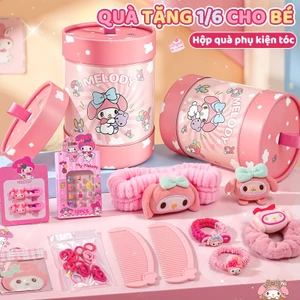 Bộ phụ kiện tóc cho bé hình thùng ôm phong cách công chúa dễ thương – Quà sinh nhật cho bé gái