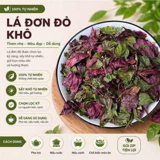 Lá Đơn Đỏ Khô Nguyên Chất | Tắm Lá, Xông Giải Nhiệt, Chăm Sóc Da Tự Nhiên. Dược Quý Thiên Phúc