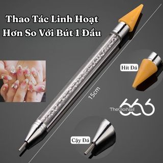 Bút Chấm Đá 2 Đầu Cao Cấp – Đầu Sáp Gắp Đá & Đầu Kim Chấm Hoa, Gỡ Đá Nail Chuyên Dụng THEGIOINAIL666