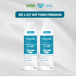 Set 2 Xịt mờ thâm Freeskin - Novocare Mờ thâm mụn lưng, mụn cơ thể, viêm nang lông, giảm thâm sạm, dưỡng sáng 80ml