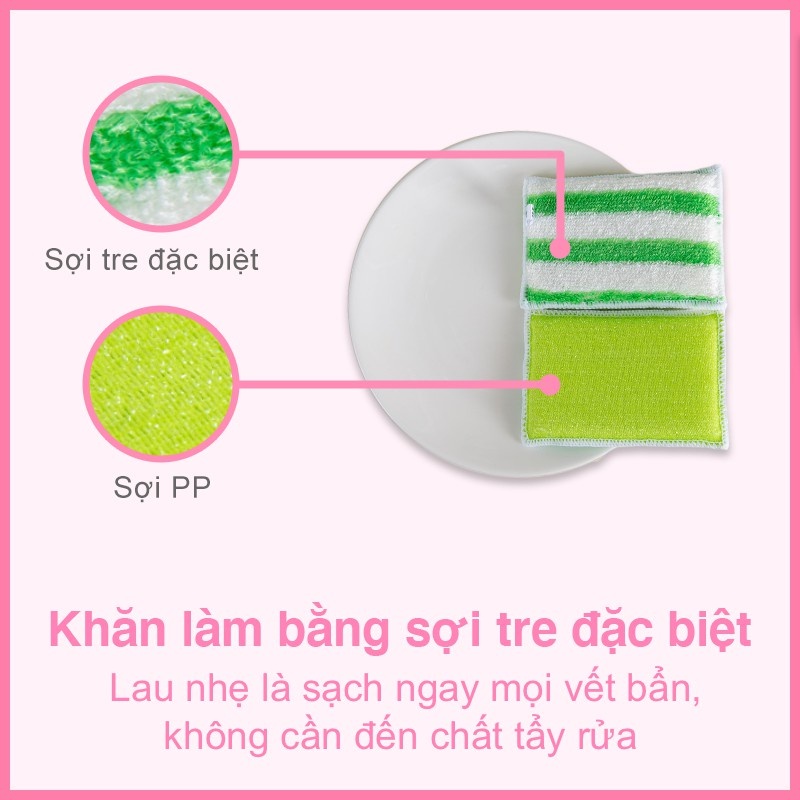 COMBO 3 món [Miếng rửa chén+Cây rửa ly+Bàn chải khe hẹp] - Bộ vệ sinh dụng cụ & không gian bếp