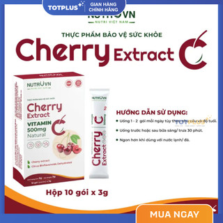 Cherry Extract Vitamin C – Bổ Sung Vitamin C, Tăng Cường Đề Kháng, Làm Đẹp Da Tự Nhiên - Hộp 10 Gói