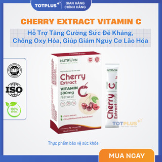 Cherry Extract Vitamin C – Bổ Sung Vitamin C, Tăng Cường Đề Kháng, Làm Đẹp Da Tự Nhiên - Hộp 10 Gói