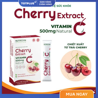 Cherry Extract Vitamin C – Bổ Sung Vitamin C, Tăng Cường Đề Kháng, Làm Đẹp Da Tự Nhiên - Hộp 10 Gói