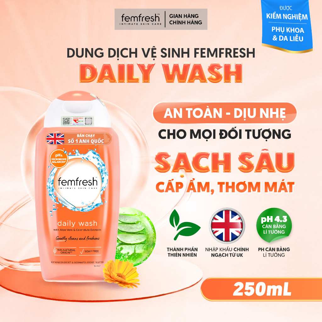 Dung Dịch Vệ Sinh Phụ Nữ Femfresh Daily Intimate Wash 250ml Anh Quốc