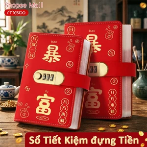 Sổ tiết kiệm 100 ngày có khóa mini an toàn, đựng tiền, kế hoạch chi tiêu cá nhân, chống nước