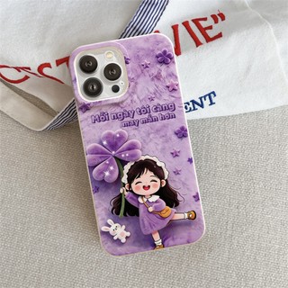 Ốp Lưng iPhone Cô Bé May Mắn Chống Sốc, Bảo Vệ Cam - iP X/XS/11/12/13/14/15/16/17/Plus/Pro/Max
