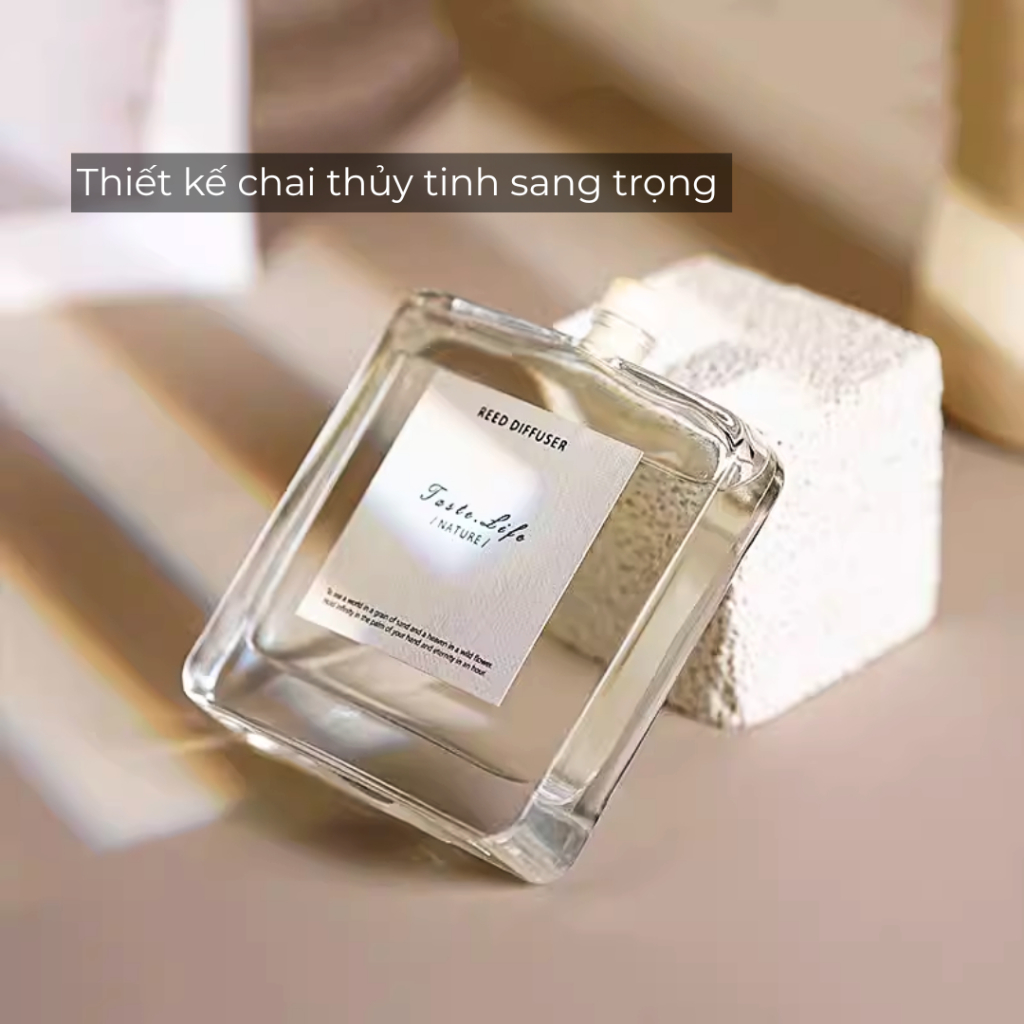 Lọ Khuếch tán Tinh Dầu Thiên Nhiên Thơm Phòng Nước Hoa Thơm Để Phòng Tán Hương 120ML Taste Life KT30
