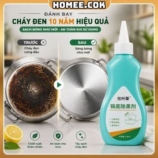 Homee.cok Tẩy Cháy Đen Đáy Nồi Chảo Inox - Làm Sạch Đáy Nồi, Tẩy Ố Vàng Kim Loại, Vệ Sinh Nồi Chảo Gia Dụng