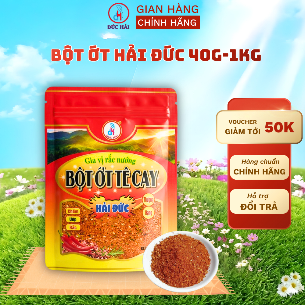 Bột Ớt Tê Cay Đức Hải Gia vị rắc nướng Đậm Vị Cay Tê Kích Thích Vị Giác - Đức Hải Food