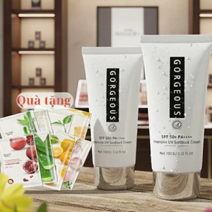 Combo 2 Kem Chống Nắng Gorgeous Classic Nâng Tông Siêu Đẹp, Không Bết Rít, Kiềm Dầu (100g)