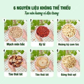 Trà táo đỏ hoàng kỳ, set trà mix bổ khí huyết, dưỡng nhan, chống lão hóa, giảm căng thẳng