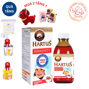 Hartus Immunity 150ml Tăng sức đề kháng cho bé, hỗ trợ miễn dịch khỏe + quà tặng