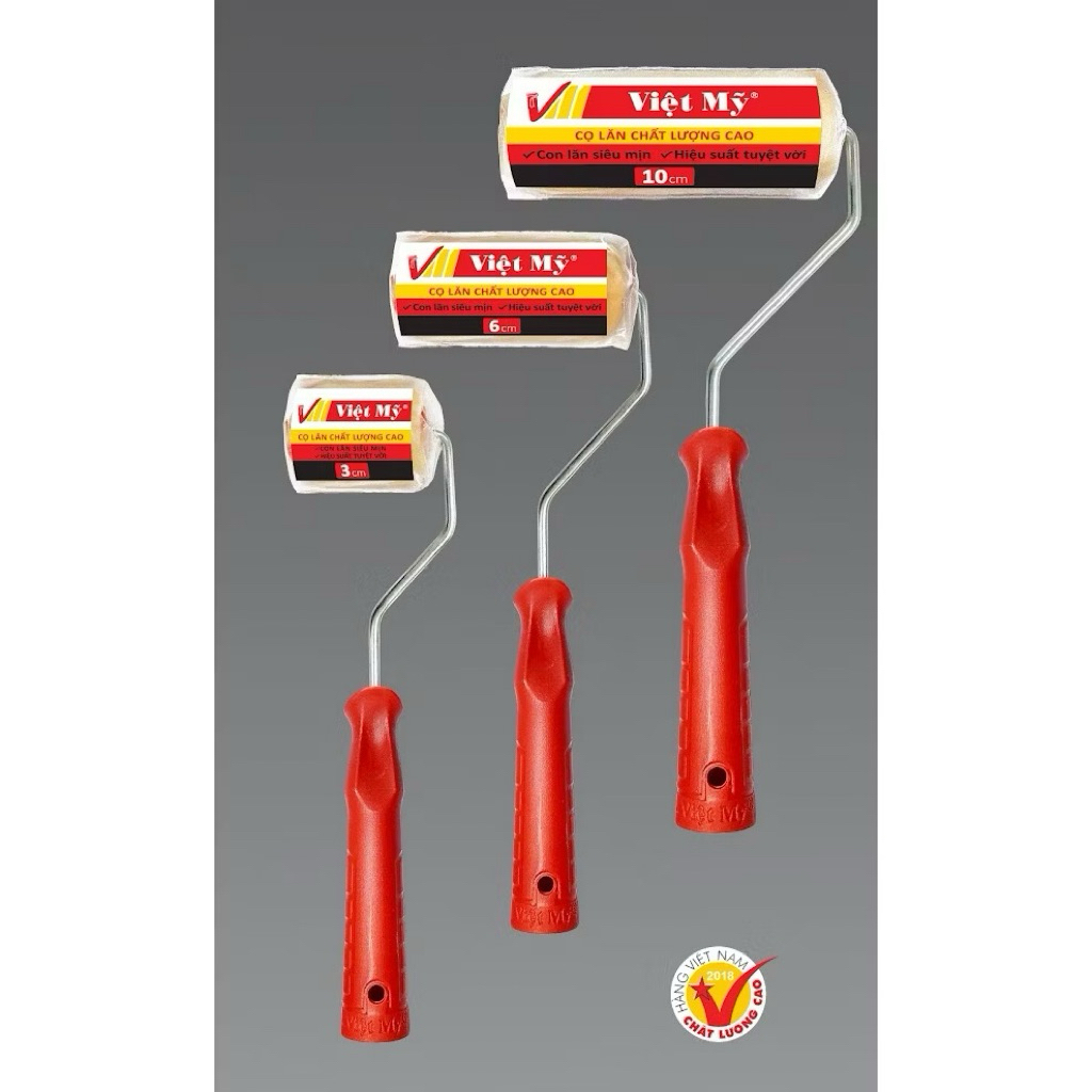 Cọ lăn sơn mini Việt Mỹ 10cm - Sử dụng cho các loại sơn - Cho bề mặt siêu mịn