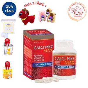 Calci MK7 Max - Viên uống bổ sung canxi tảo đỏ tự nhiên,bổ sung caxi cho mẹ bầu và trẻ dậy thì hộp 60 viên