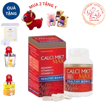 Calci MK7 Max - Viên uống bổ sung canxi tảo đỏ tự nhiên,bổ sung caxi cho mẹ bầu và trẻ dậy thì hộp 60 viên
