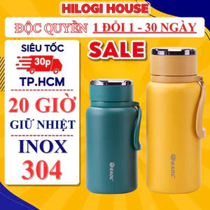 Bình giữ nhiệt inox 1500ml HiLOGI, bình nước inox 304 giữ nhiệt có khay lọc, giữ nhiệt lạnh 24 giờ