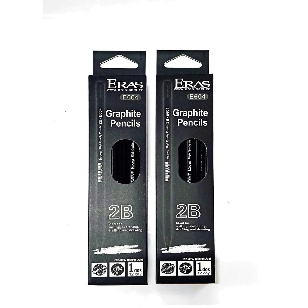 Bút chì đen 2B có tẩy Eras E604