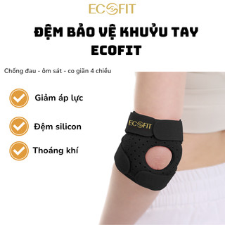 Combo Đai Bảo Vệ Khuỷu Tay 7941 + Bó Gối 7728 ECOFIT, Bảo Vệ Khớp Gym, Chạy Bộ, Cầu Lông Co Giãn Thoáng Khí, Chống Trượt