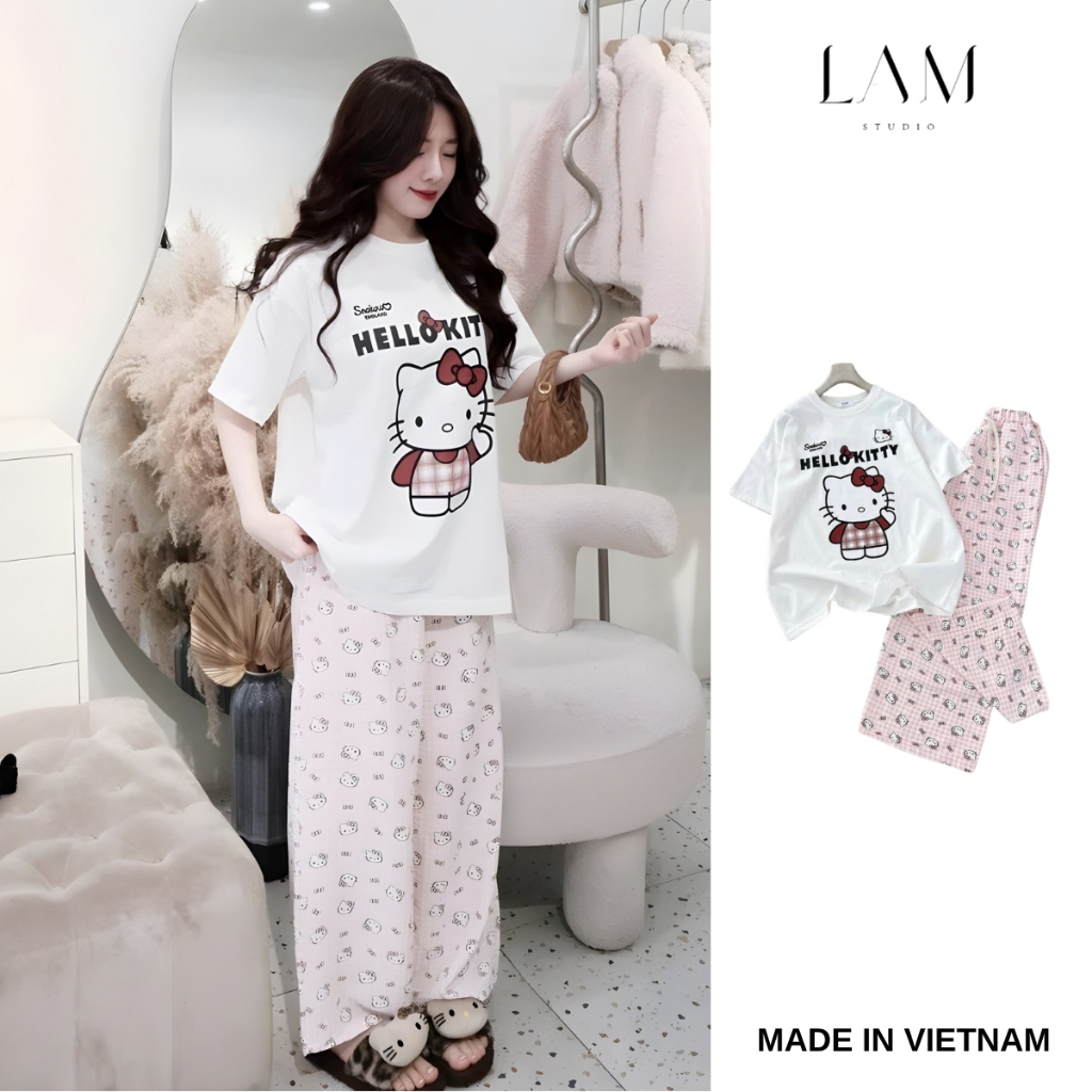 Set Đồ Nữ Áo Thun Form Rộng +Quần Dài Họa Tiết Cute Đồ Bộ Nữ Dễ Thương FreeSize Dễ Mặc (DEAL MỞ BÁN)