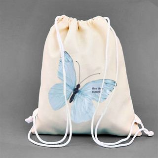 Balo túi rút thời trang nam nữ vải canvas Blue Aesthetic đựng sách vở đồ dùng phong cách - tuip2004