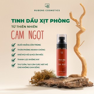 Tinh Dầu Xịt Phòng Sả Chanh, Bạch Đàn Chanh, Bạc Hà, Cam Ngọt, Rubens Cosmetic 100ml