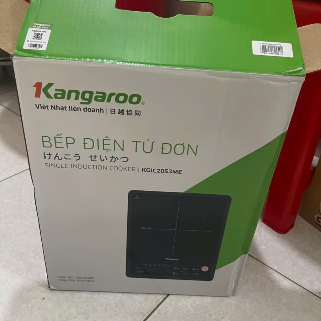 Bếp Điện Từ Đơn Kangaroo KGIC20S3ME 2000W Tặng Kèm Nồi, Tiết Kiệm Điện, Chính Hãng