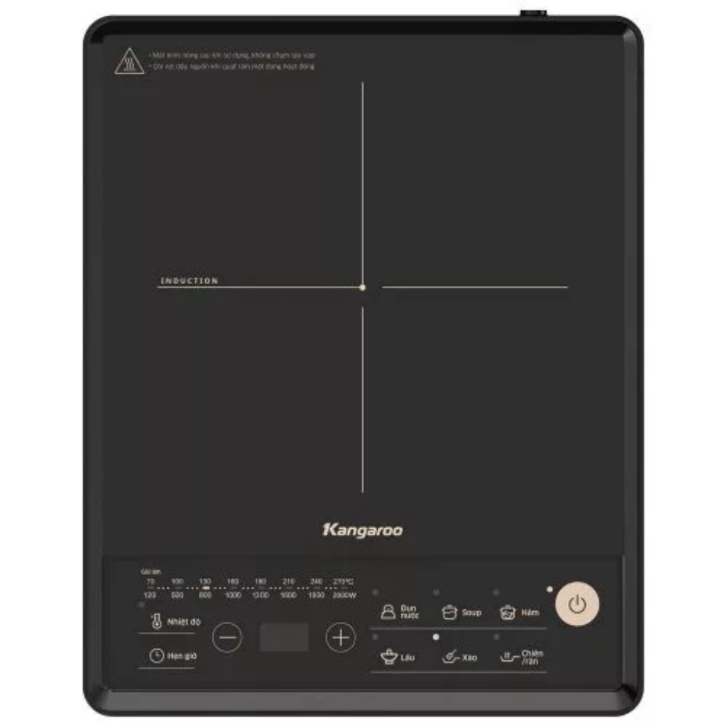 Bếp Điện Từ Đơn Kangaroo KGIC20S3ME 2000W Tặng Kèm Nồi, Tiết Kiệm Điện, Chính Hãng