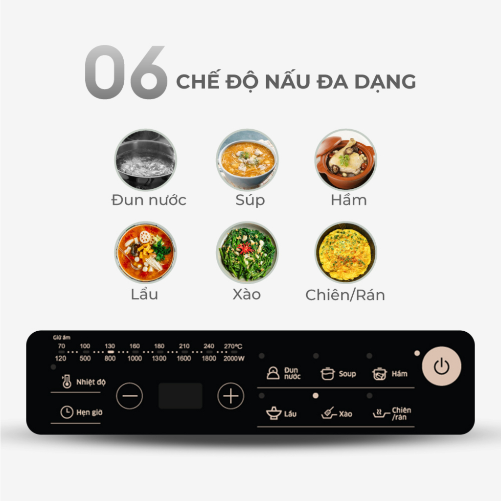 Bếp Điện Từ Đơn Kangaroo KGIC20S3ME 2000W Tặng Kèm Nồi, Tiết Kiệm Điện, Chính Hãng
