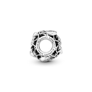 Charm Bạc Pandora Trái Tim Và Ổ Khóa - Openwork Chain Link Padlock