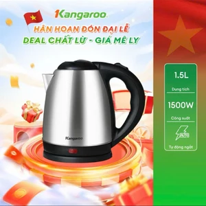 Bình Đun Siêu Tốc Kangaroo KGWK15I2 1.5L Inox , Chính Hãng, Freeship, An Toàn